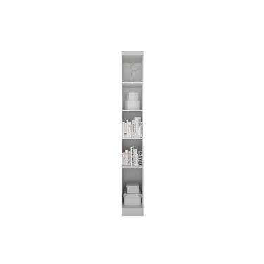 Imagem de Modulado De Quarto Armário Cantoneira Rizon C- 4 Prateleiras S- Portas Branco - Novo Ho...
