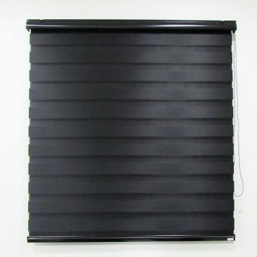 Imagem de Persiana Rolo Double Vision Zebra 120x160 - Preto