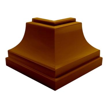 Imagem de Canto Externo Polifort 8mm x 40mm Caixa com 4 Unidades Mogno