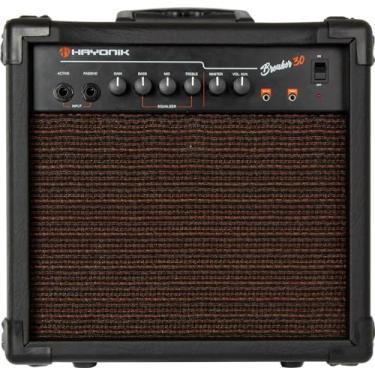 Imagem de HAYONIK, Amplificador Cubo Para Contrabaixo, falante de 6" 30W RMS, Entrada para contrabaixo ativo e passivo, Preto - Breaker30