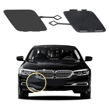 Imagem de Capa de gancho de reboque para para-choque dianteiro de carro compatível com edição de luxo BMW 5 2017 2018 2019 2020 G30 G31 518 520 525 530 535 540 Tampa de reboque 51117427448 Tampa pequena de