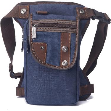 Imagem de Bolsa de perna para exterior, pacote de coxa, pacote de cintura de nylon vintage, bolsa de perna casual masculina, equipamento de pochete, bolsa de coxa, tronco, quadril ou bumbum, bolsa de