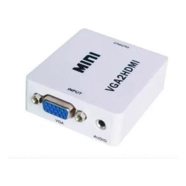 Imagem de Conversor Cabo Adaptador Vga Para Hdmi Saida De Audio