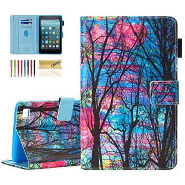 Imagem de Dteck Capa para tablet Samsung Galaxy Tab A 8.0 (versão 2015), capa SM-T350/355/357 de 8 polegadas, capa fólio leve de couro PU com compartimentos para cartões/recursos de suporte, capa protetora de