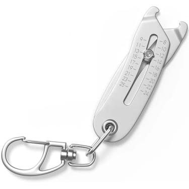 Imagem de Chaveiro localizador de tamanho de parafuso preciso, apanhador de tamanho de cabeça de parafuso e porca, identificador de parafuso e porca Medidor de tamanho de parafuso (Pacote de 1)