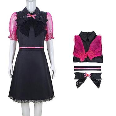 Imagem de Fiwawe Movie Draculaura Cosplay Costume for Women Draculaura Dress Halloween Outfits (Small,pink), ZJ00185