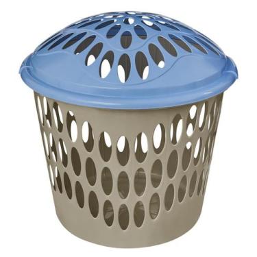 Imagem de Cesto Organizador para Roupas c/ Tampa Telado 45L Baby Usual - Usual U