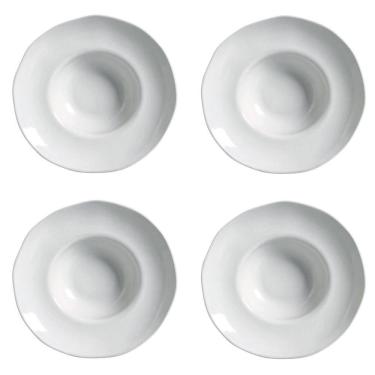 Imagem de Conjunto de Pratos para Massa/Risoto 04 Peças Orgânico New White Porto Brasil