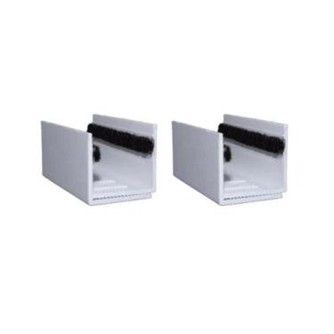 Imagem de Guia Externo U p/ Porta Correr Regulável 35-53mm Nylon 80mm - Perfil C