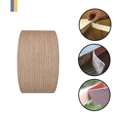 Imagem de Fita De Borda Pvc Para Mdf Carvalho Avela 64mm X 5m Acabamento Moveis 