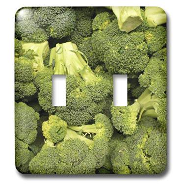 Imagem de 3dRose Interruptor duplo de brócolis saboroso de 5 cm (2"), multicolorido