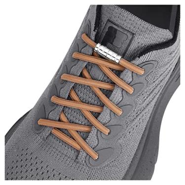 Imagem de anan520 Cadarços elásticos sem cadarço – cadarços sem amarração para todos os tênis adultos e crianças, Bronzeado, X-Large