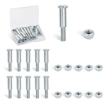 Imagem de GOFIRA Parafuso de pivô de alavanca de guidão de motocicleta em material de aço de baixo carbono, cabeça com fenda plana M10, rosca M6, comprimento total 32 mm, compatível com cilindro mestre de freio