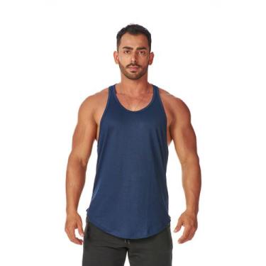 Imagem de Regata Masculina Machão Cavada Academia Fitness Esporte Corrida Leve M