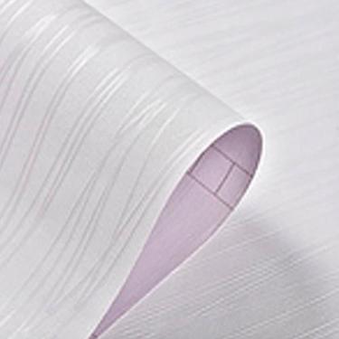 Imagem de Papel De Parede Adesivo Cozinha Banheiro Quarto Listrado Branco Textur