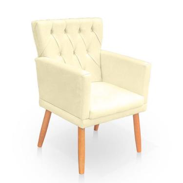 Imagem de Poltrona Capitonê Clássica Confortável para Sala e Quarto Ana Suede - 