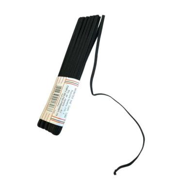 Imagem de Elástico chato N8- 0.5mm Preto de 10 metros p/ costura etc - Mor