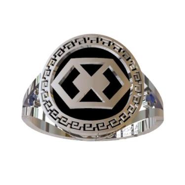 Imagem de Anel De Formatura De Administração De Empresa Em Prata 950k - Vieira C