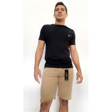 Imagem de Bermuda IMPÉRIO JEANS Masculina Skinny Barra Desfiada, 42