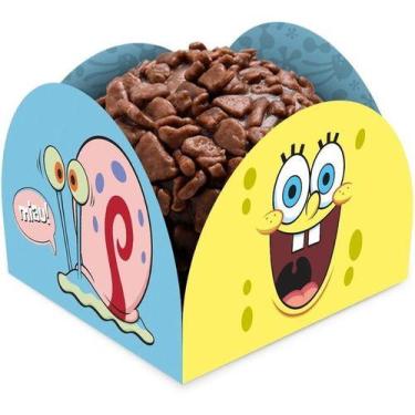Imagem de 50 Forminha Doces Bob Esponja Licenciada - Caixeta - Regina Festas