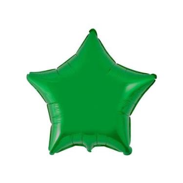 Imagem de Balão de Festa Metalizado 20" 50cm - Estrela Verde - 01 Unidade - Flex