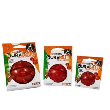 Imagem de Bola para cães Duraball Vermelha Brinquedo para Cachorro - Durapets, G
