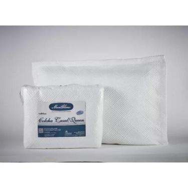 Imagem de Kit colcha jacquard montblanc tafeta branco casal queen - Tapete Magia