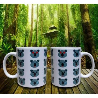 Imagem de Caneca Branca Personalizada Emoji Coala - GMH Prod. Serv. e Repr.
