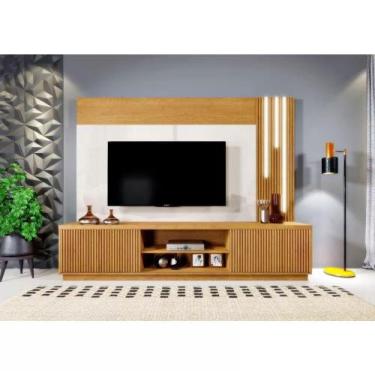Imagem de Estante para TV Até 75 Polegadas Valencia com Led Cascata 2 Portas Nat