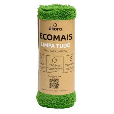 Imagem de Pano Ecomais Limpa Tudo Verde Claro Ákora