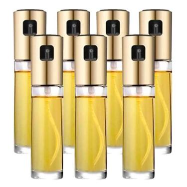 Imagem de Kit 7 Porta Azeite Vinagre Spray Galheteiro Dosador Aço Inox 100ml - C
