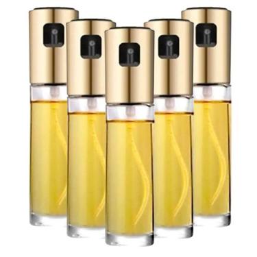 Imagem de Kit 5 Porta Azeite Vinagre Spray Galheteiro Dosador Aço Inox 100ml - C
