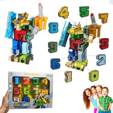 Imagem de kit 10 Robôs Transformes Criança Monta Desmonta - Kit 10 Brinquedos Ro