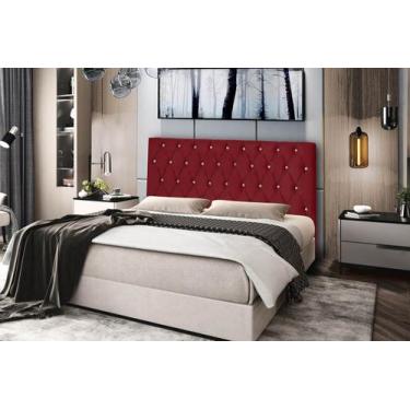 Imagem de Cabeceira Estofada Perola Suede 193 cm King Size - Maite Moda Casa, Ve