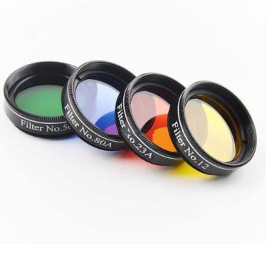 Imagem de Kit Filtro Para Telescópio Ocular 4 Cores Aumenta Contraste Resolução 