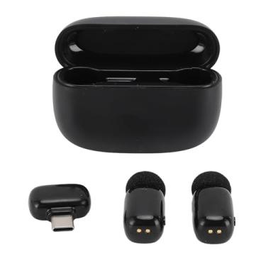 Imagem de Microfone de Lapela Sem Fio, Microfone de Lapela USB C Com Cancelamento de Ruído, Clipe Portátil Transparente No Microfone de Lapela para Vlog Tiktok Youtube Entrevista Gravação
