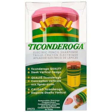 Imagem de Ticonderoga Apontador de lápis elétrico, formato de lápis, amarelo