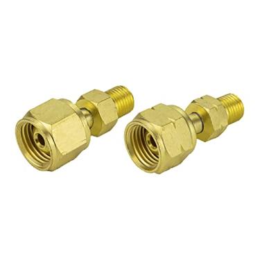 Imagem de SÜA - Adaptadores de regulador/tocha para mangueira "B" 9/40.6 cm-18 a "A" 3/20.3 cm-24 para oxigênio e acetileno/propano