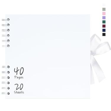 Imagem de Vienrose Álbum de Recortes 10X10 Polegadas, Álbum de Fotos, Álbum de Recortes, Papel Kraft Branco Grosso, Livro de Memórias, Álbuns de Fotos para Casal, Bebê, Casamento, Família