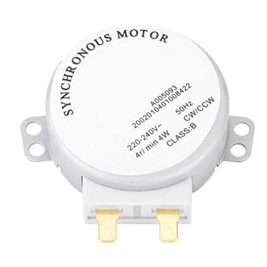 Imagem de Motor Síncrono para Forno de Micro-ondas TYJ50-8A7 220-240VAC 4W 4R MIN CW CCW Com 2 Terminais de Metal Adequado para Ventilador de Ar Quente