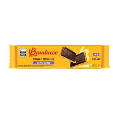 Imagem de Choco Biscuit Chocolate Meio Amargo Bauducco 80g