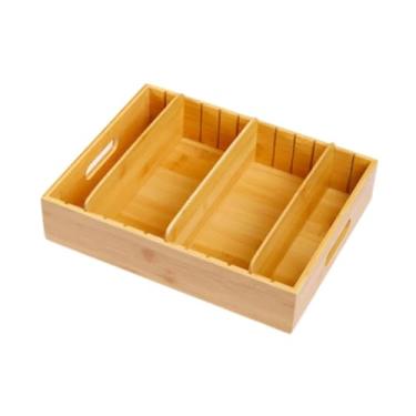 Imagem de WeiLaiKeQi Contêiner de alimentos tampa de tampa de tampa do balcão de armazenamento com divisores ajustáveis ​​Organizador de cozinha para armário de cozinha