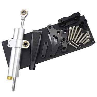 Imagem de HEPUP Suporte de direção CNC Motocross para CB650F Amortecedor de motocicleta Estabilizador de Direção Kit de Suporte de Montagem (conjunto preto)