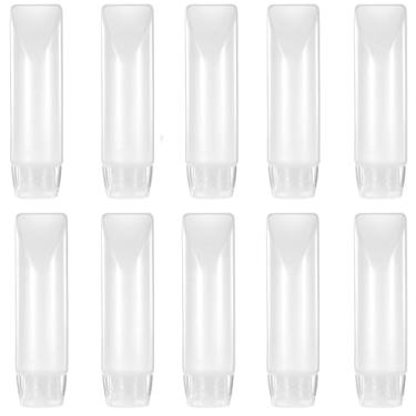 Imagem de 5 P 1 oz tubo de pasta de dente respeitável, garrafa vazia de viagem pequena garrafa de aperto de viagem reutilizável mini garrafa de loção (Pacote de 10)