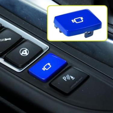 Imagem de FINMOKAL Painel de interruptor de mudança de marchas azul capa de botão sistema de imagem guarnição de tampa de botão de interruptor compatível com BMW M3 F80 2015-2019 M4 F82 2015-2020