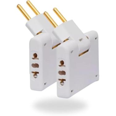 Imagem de Adaptador Tomada em T Articulado Com 3 Saídas 10A Benjamin Flexível até 250v - CompleteStore®