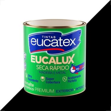 Imagem de Tinta esmalte sintetico eucatex 900ml preto fosco eucalux