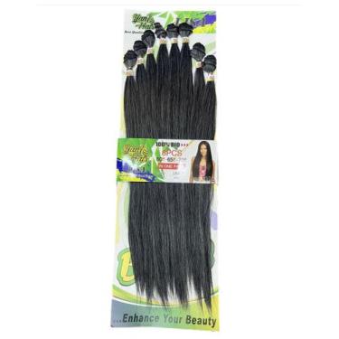 Imagem de Cabelo 100% Orgânico estilo Lisa 70cm 300g 8 Telas - GM Hair, Silver