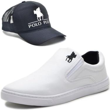 Imagem de Tênis Slip On Casual Masculino com Boné Polo Plus