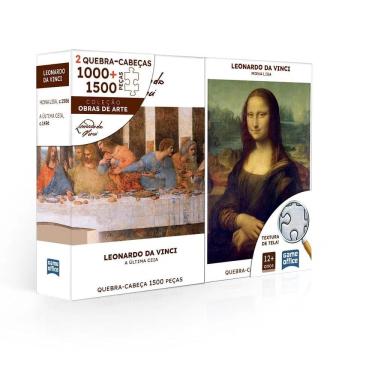 Imagem de Monalisa E A Última Ceia Coleçao Obras De Arte Quebra Cabe